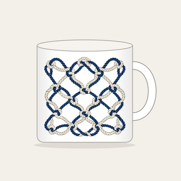Product image Navy Rope Knot Lines Mug