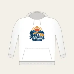 Dad's Morning Miles Hoodie in white