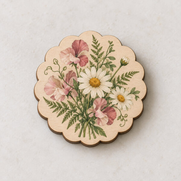 Product image Pressed Posy Layered Wood Magnet
