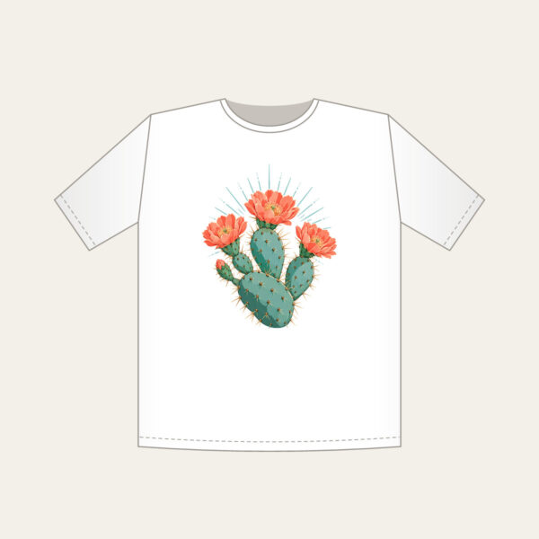 Product image Prickly Pear with Three Coral Blossoms T-Shirt