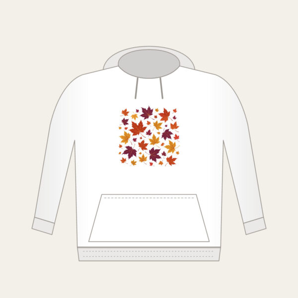 Product image Falling Maple Leaves in Rust and Plum Hoodie