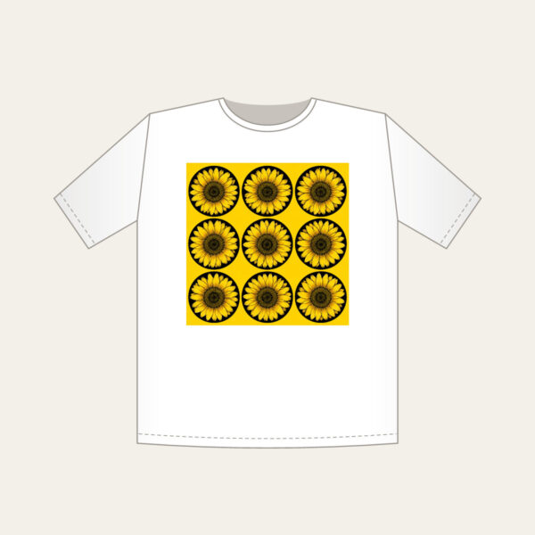 Product image Nine Sunflowers in a Yellow Grid T-Shirt