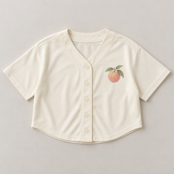 Product image Peach Crest Cropped Baseball Jersey