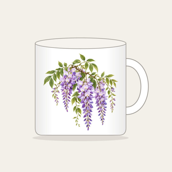 Product image Drooping Wisteria Clusters on Cream Mug