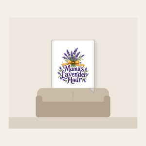 Mama's Lavender Hour Fleece Blanket in white
