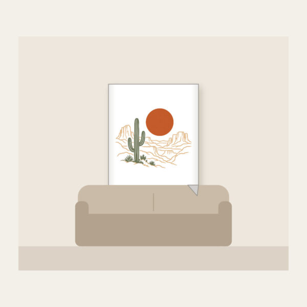 Product image Desert Sun and Canyon Lines Fleece Blanket