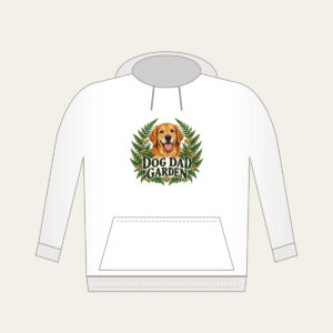 DOG DAD GARDEN Hoodie in white