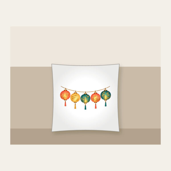 Product image Five Glowing Paper Lanterns Pillow