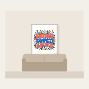 BIRTHDAY CONFETTI GARDEN Fleece Blanket in white