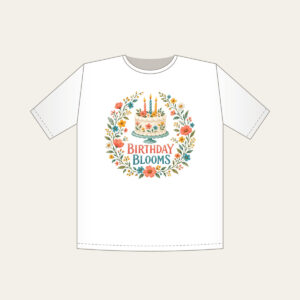 BIRTHDAY BLOOMS T-Shirt in white