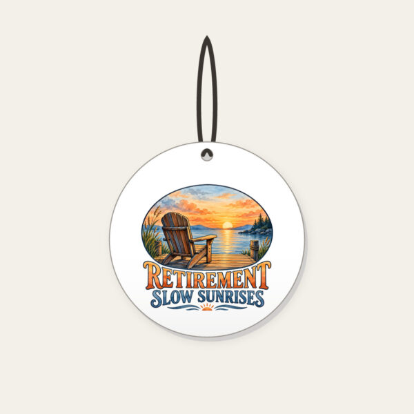 Product image Retirement Slow Sunrises Ceramic Ornament