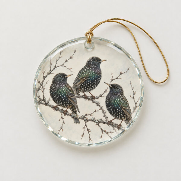 Product image Starling Branch Glass Ornament