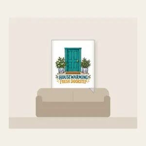 HOUSEWARMING FRESH DOORSTEP Fleece Blanket in white