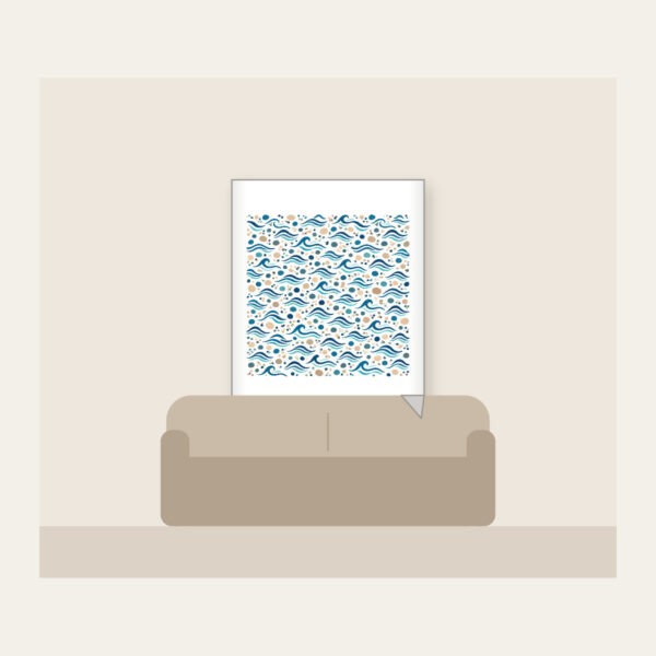Product image Tiny Waves and Pebbles Repeat Fleece Blanket
