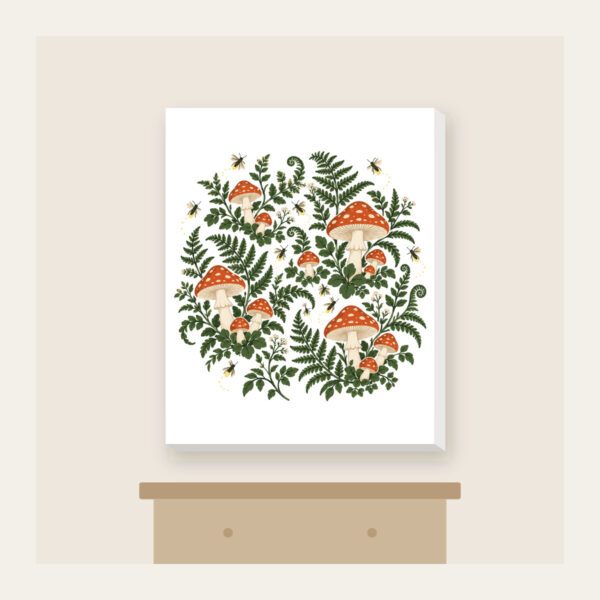 Product image Toadstools, Ferns and Fireflies Canvas Print