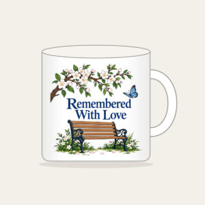 Remembered With Love Mug in white