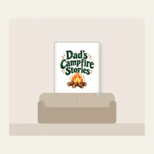 Dad's Campfire Stories Fleece Blanket in white
