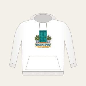 HOUSEWARMING FRESH DOORSTEP Hoodie in white