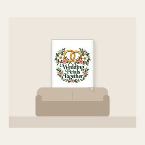 Wedding Petals Together Fleece Blanket in white