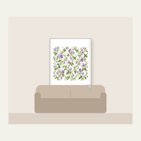 Product image Sweet Peas Climbing a Lattice Fleece Blanket