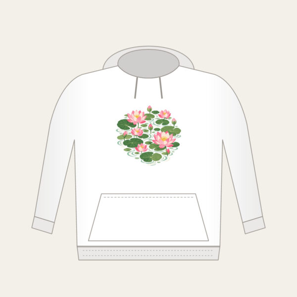 Product image Lotus Blooms over Pond Ripples Hoodie