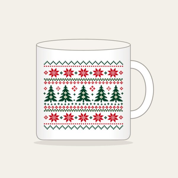 Product image Fair Isle Pines and Stars in Red Mug