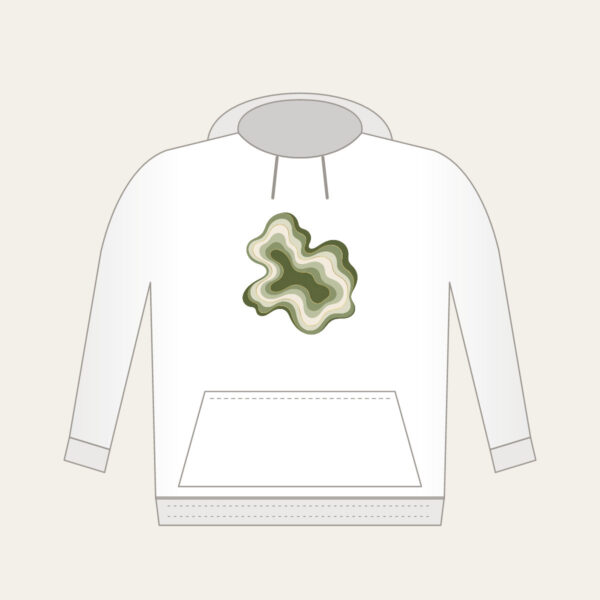 Product image Moss Contour Lines with a Gold Thread Hoodie