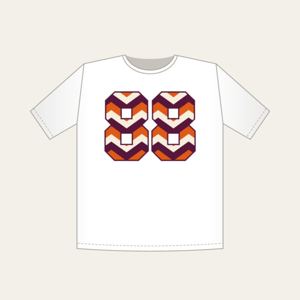 Product image Plum Chevron Panels with Number 88 T-Shirt