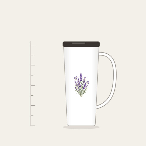 Product image Lavender Stems and Two Butterflies Tumbler with Handle