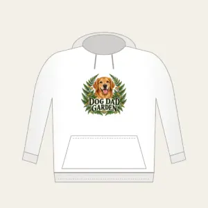 DOG DAD GARDEN Hoodie in white