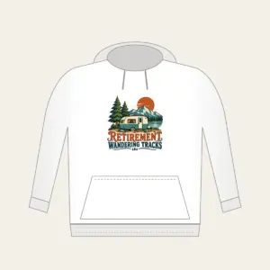 RETIREMENT WANDERING TRACKS Hoodie in white