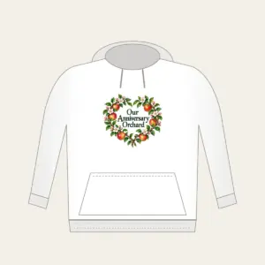 Our Anniversary Orchard Hoodie in white