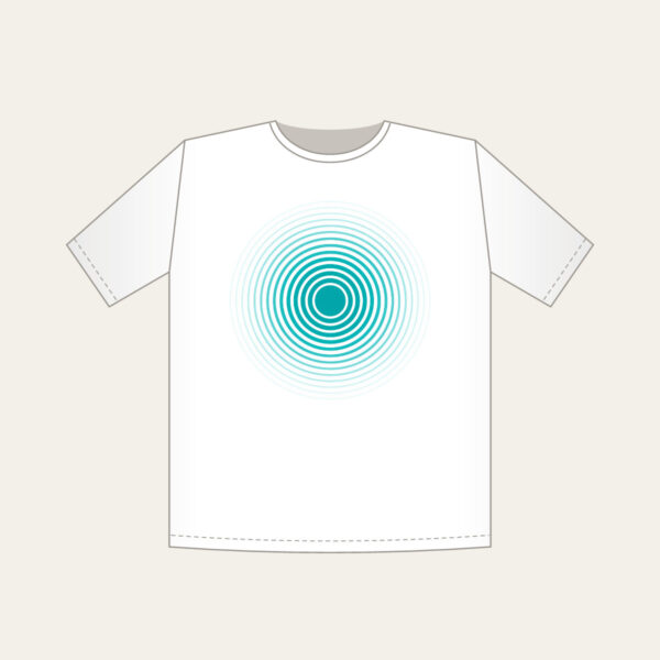 Product image Teal Ripple Rings Fading to White T-Shirt