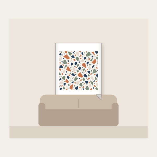 Product image Chip Terrazzo in Terracotta and Navy Fleece Blanket