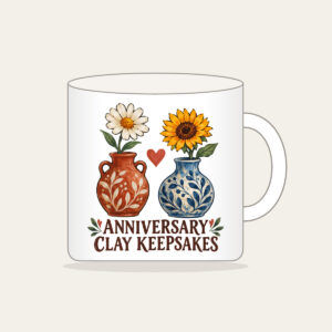 ANNIVERSARY CLAY KEEPSAKES Mug in white