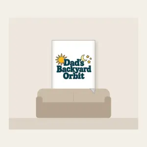 Dad's Backyard Orbit Fleece Blanket in white