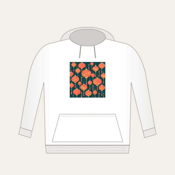Product image Coral and Gold Paper Lantern Night Hoodie