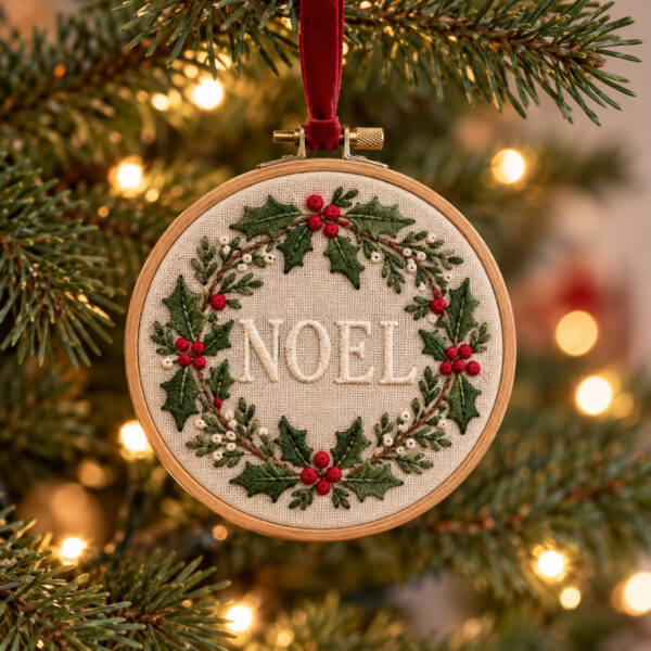 Product image Holly Wreath Hoop Ornament