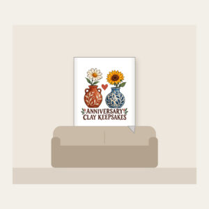 ANNIVERSARY CLAY KEEPSAKES Fleece Blanket in white