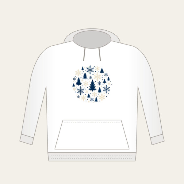 Product image Snowflakes and Pines in Navy and Cream Hoodie