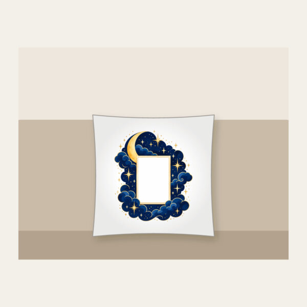 Product image Starry Navy Sky with an Open Center Pillow