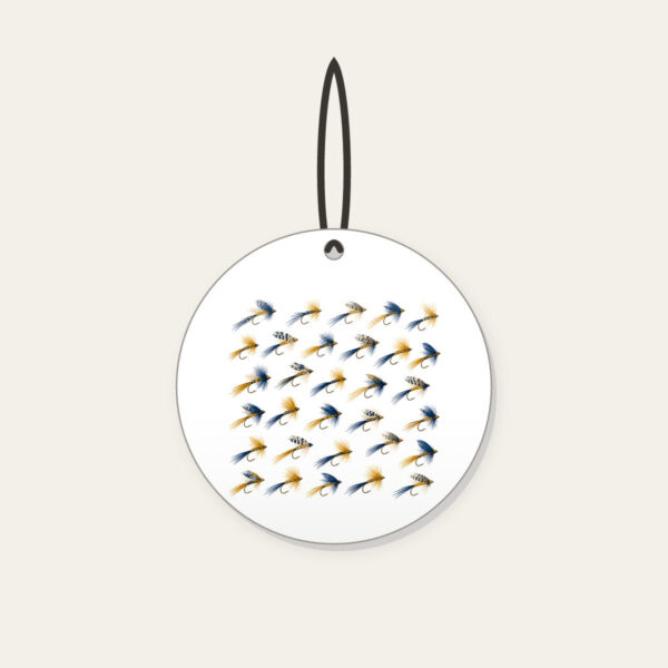 Product image Trout Flies in Diagonal Rows Ceramic Ornament