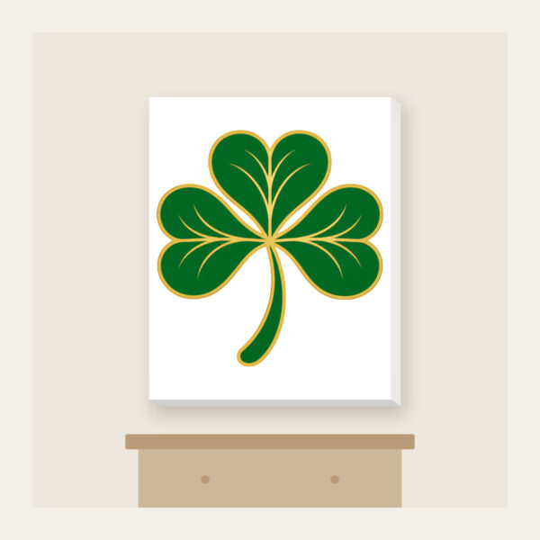 Product image Gold-Edged Clover Leaf Canvas Print