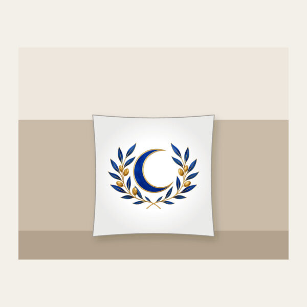Product image Crescent Moon and Olive Sprigs Pillow