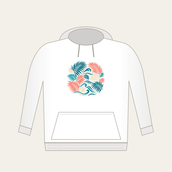 Product image Palm Fronds and Wave Lines Hoodie