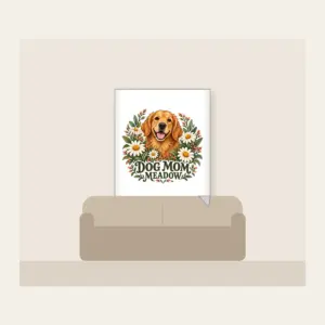 DOG MOM MEADOW Fleece Blanket in white