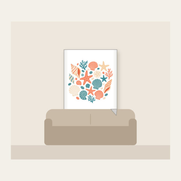 Product image Scattered Shells and Starfish on Sand Fleece Blanket