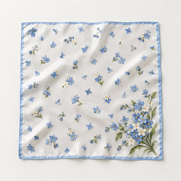 Product image Forget-Me-Not Satin Handkerchief