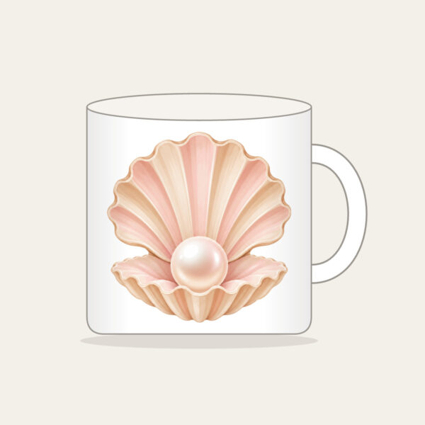 Product image Scallop Shell Holding a Pearl Mug