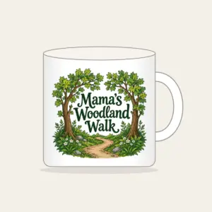 Mama's Woodland Walk Mug in white